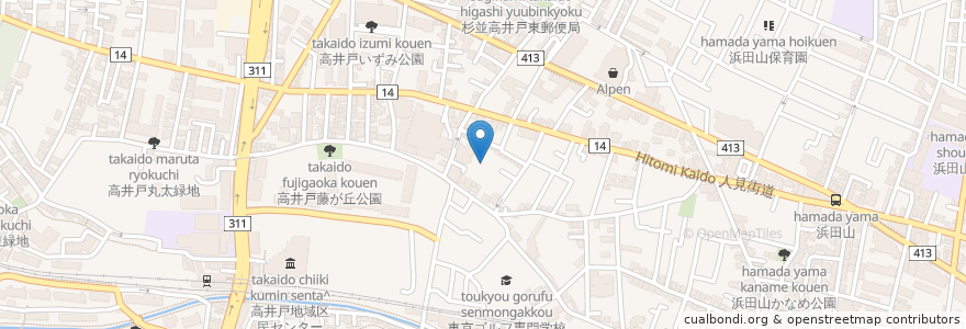 Mapa de ubicacion de 高井戸子どもセンター en Jepun, 東京都, 杉並区.
