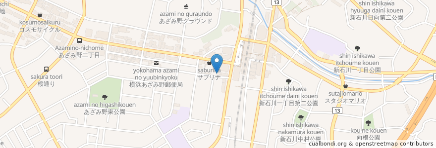 Mapa de ubicacion de さとみん家 en 日本, 神奈川縣, 横滨市, 青葉区.