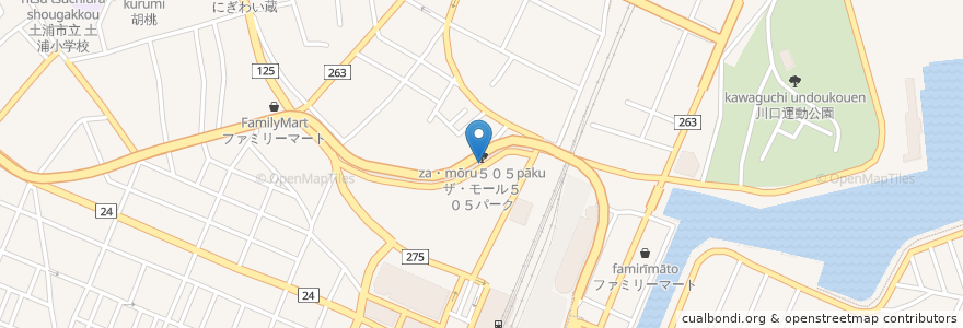 Mapa de ubicacion de テクノロジーカフェシンギュラリティ en Japon, Préfecture D'Ibaraki, 土浦市.