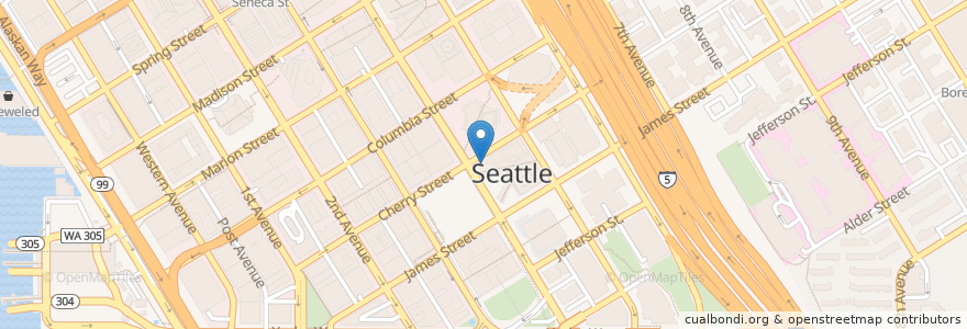 Mapa de ubicacion de Einstein Bros. Bagels en Amerika Birleşik Devletleri, Vaşington, King County, Seattle.