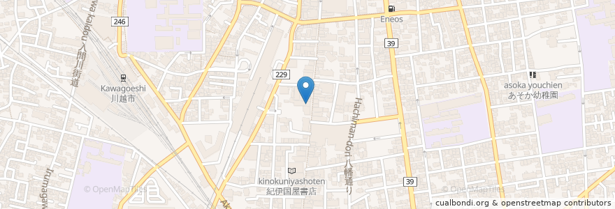Mapa de ubicacion de みずほ銀行 en Japón, Prefectura De Saitama, 川越市.