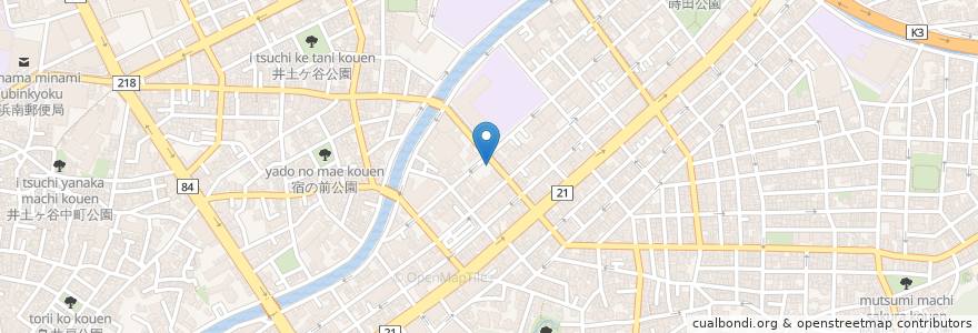 Mapa de ubicacion de 南消防署蒔田出張所 en Japan, Kanagawa Prefecture, Yokohama, Minami Ward.