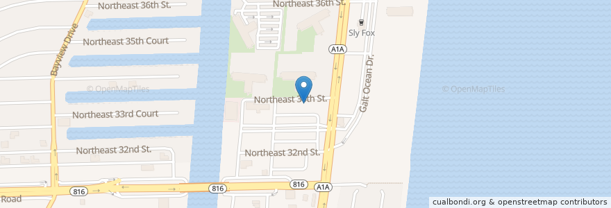 Mapa de ubicacion de Galt Ocean Postal Store en États-Unis D'Amérique, Floride, Broward County, Fort Lauderdale.