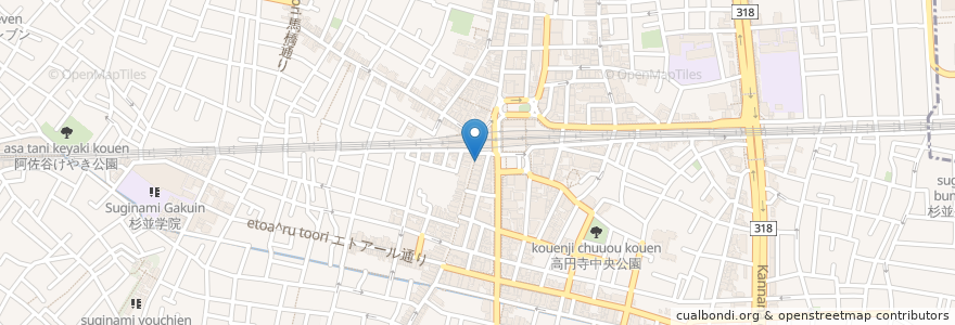 Mapa de ubicacion de BAAN ESAN en 일본, 도쿄도, 杉並区.