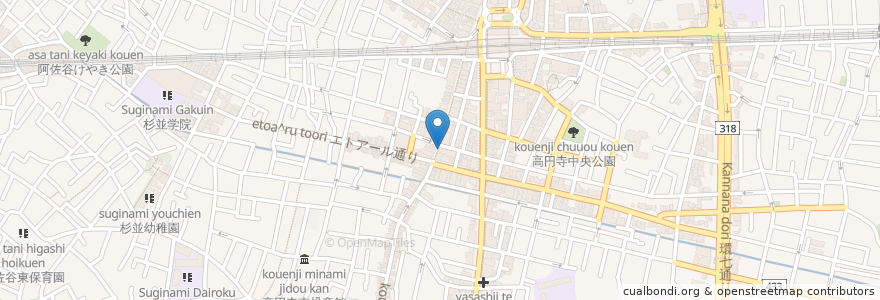 Mapa de ubicacion de サイゼリヤ en Japão, Tóquio, 杉並区.