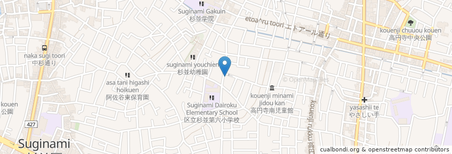 Mapa de ubicacion de ゆうゆう馬橋館 en Japon, Tokyo, 杉並区.