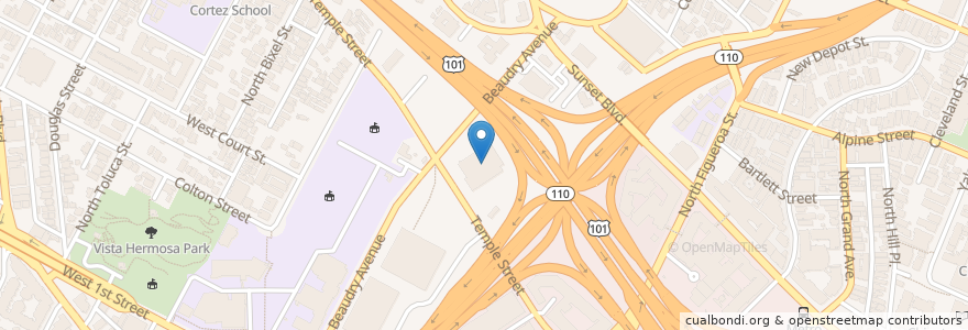 Mapa de ubicacion de Downtown Magnets High School en ایالات متحده آمریکا, کالیفرنیا, Los Angeles County, لوس آنجلس.