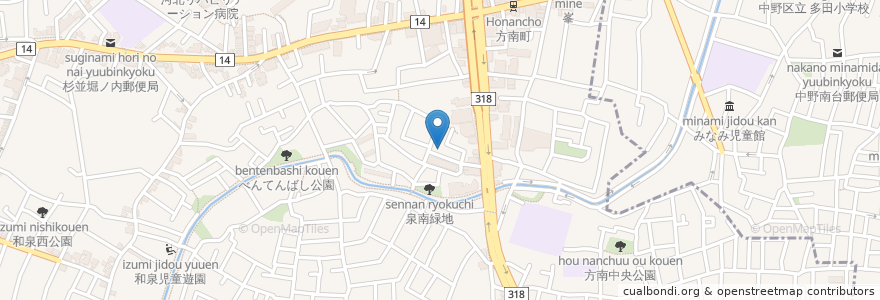 Mapa de ubicacion de 方南和泉会議室 en Japonya, 東京都, 杉並区.