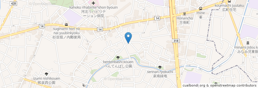 Mapa de ubicacion de 保育室和泉北 en Japan, Tokio, 杉並区.