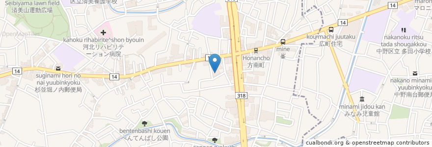 Mapa de ubicacion de 和泉子どもセンター en ژاپن, 東京都, 杉並区.
