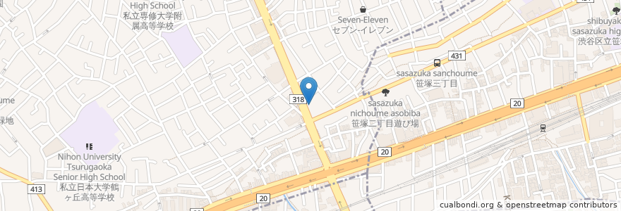 Mapa de ubicacion de 杉並清掃事務所方南支所 en Jepun, 東京都, 杉並区.