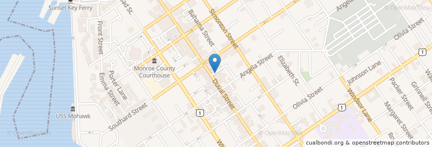 Mapa de ubicacion de Antonia's en United States, Florida, Monroe County, Key West.