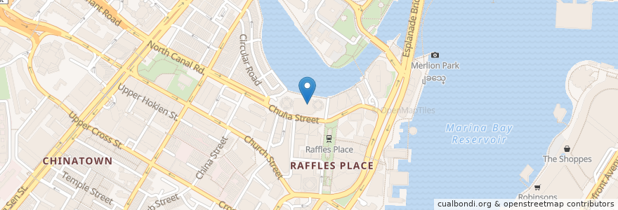 Mapa de ubicacion de UOB en Singapura, Central.