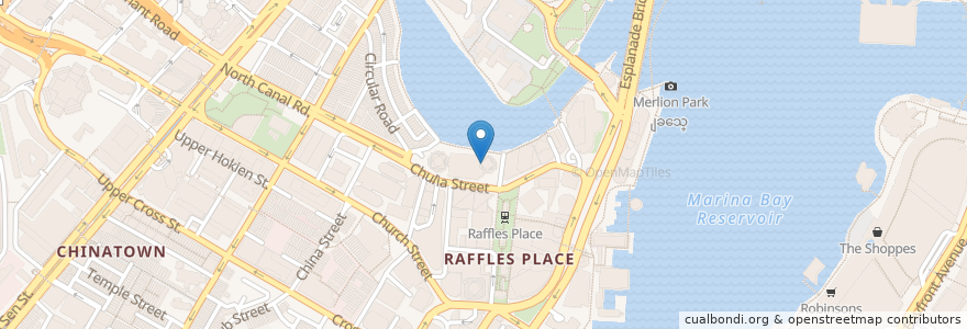 Mapa de ubicacion de UOB en Singapore, Central.