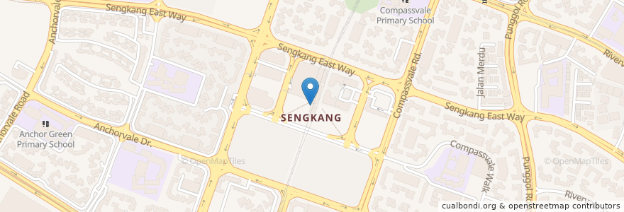 Mapa de ubicacion de UOB Sengkang Express Centre en Singapour, Northeast.