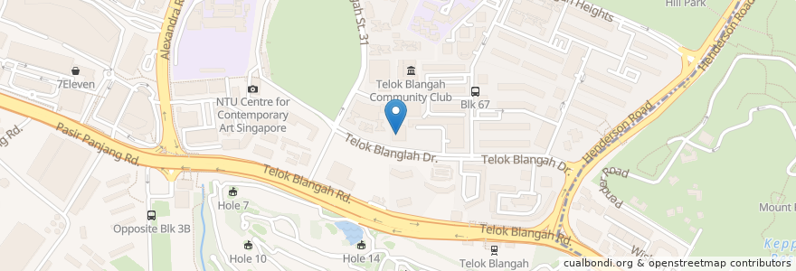 Mapa de ubicacion de UOB en シンガポール, Southwest.