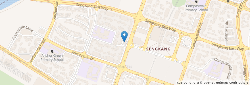 Mapa de ubicacion de UOB en Singapour, Northeast.