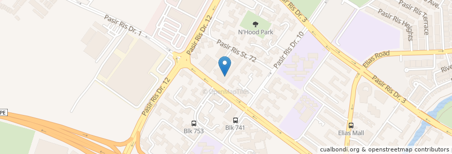Mapa de ubicacion de UOB en シンガポール, Northeast.