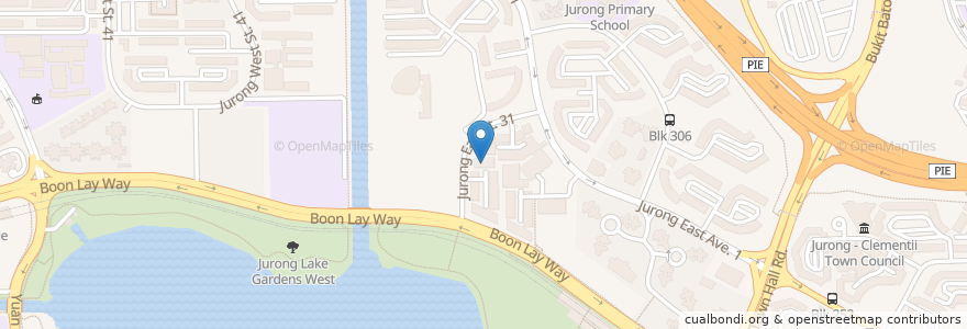 Mapa de ubicacion de UOB en سنغافورة, Southwest.