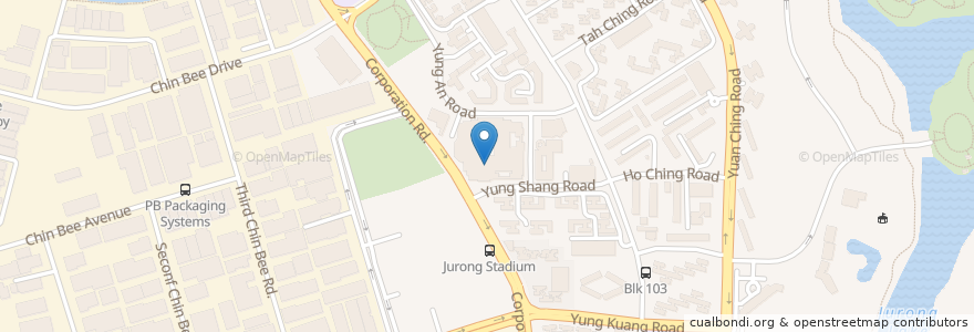 Mapa de ubicacion de UOB en Singapura, Southwest.