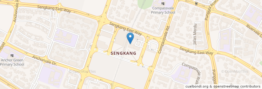 Mapa de ubicacion de UOB en Singapore, Northeast.