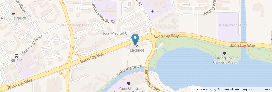 Mapa de ubicacion de UOB en 싱가포르, Southwest.