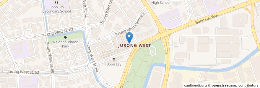 Mapa de ubicacion de UOB en Singapore, Southwest.
