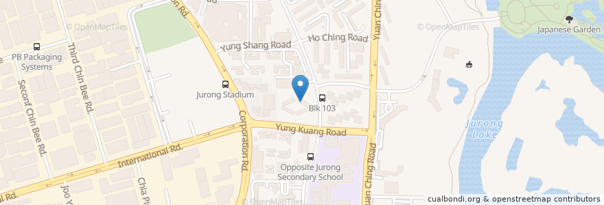 Mapa de ubicacion de UOB en Singapore, Southwest.