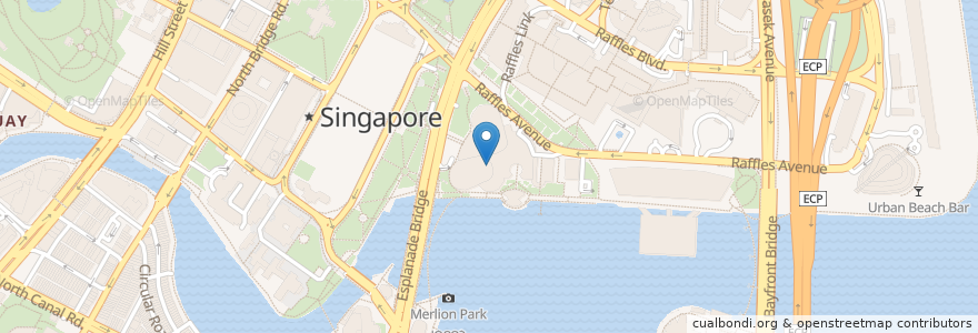 Mapa de ubicacion de UOB en Singapour, Central.