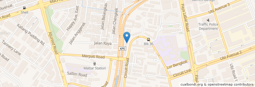 Mapa de ubicacion de UOB en シンガポール, Southeast.