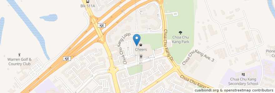 Mapa de ubicacion de UOB en Singapur, Southwest.
