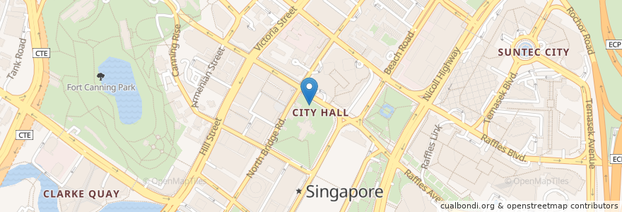 Mapa de ubicacion de UOB en Singapour, Central.