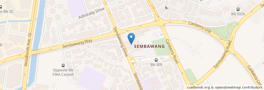 Mapa de ubicacion de UOB en سنغافورة, Northwest.