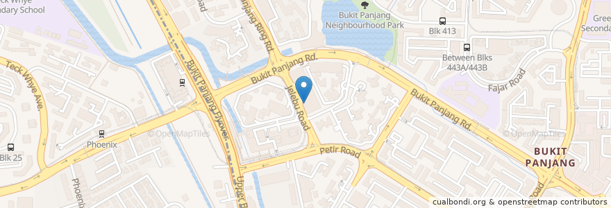 Mapa de ubicacion de UOB en Singapour, Northwest.