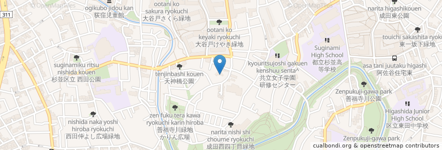 Mapa de ubicacion de ゆう杉並 en Japan, Tokio, 杉並区.