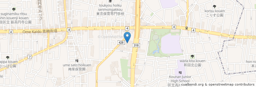 Mapa de ubicacion de 社会教育センター en 日本, 东京都/東京都, 杉並区.