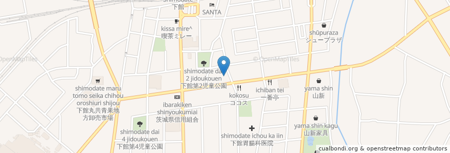 Mapa de ubicacion de 関東銀行 en Japón, Prefectura De Ibaraki, 筑西市.