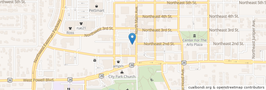 Mapa de ubicacion de M & M Restaurant & Lounge en Amerika Syarikat, Oregon, Multnomah County, Gresham.
