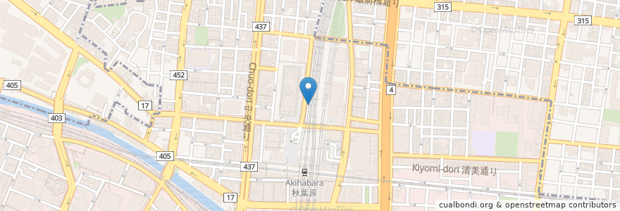 Mapa de ubicacion de JKSバイクパーク秋葉原駐車場 en Japan, 東京都, 千代田区.