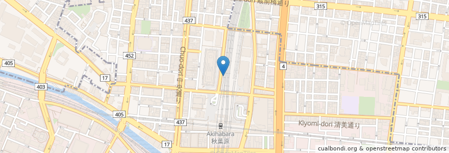 Mapa de ubicacion de JKSバイクパーク秋葉原駐車場 en 日本, 東京都, 千代田区.