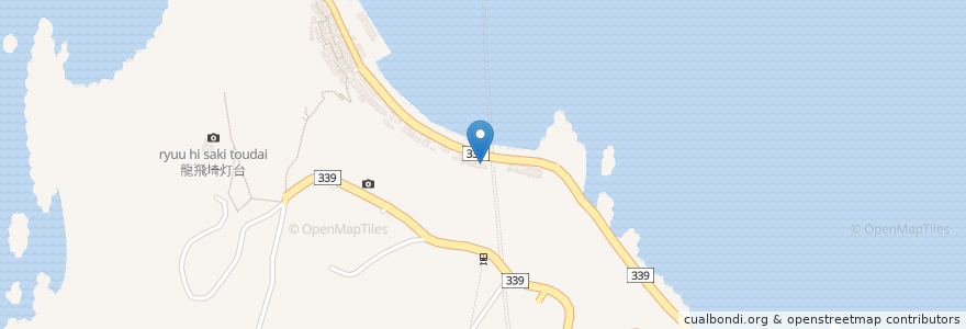 Mapa de ubicacion de 龍飛岬郵便局 en 日本, 青森県, 東津軽郡, 外ヶ浜町.