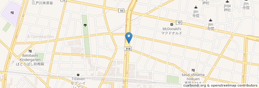 Mapa de ubicacion de パーキング🅿️ en 일본, 도쿄도, 江戸川区.