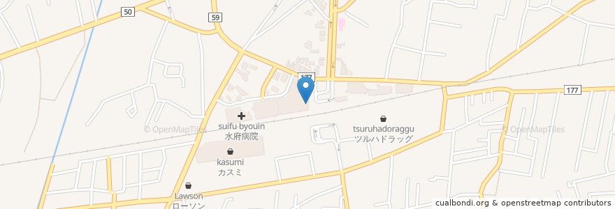 Mapa de ubicacion de はなの舞 en 日本, 茨城県, 水戸市.