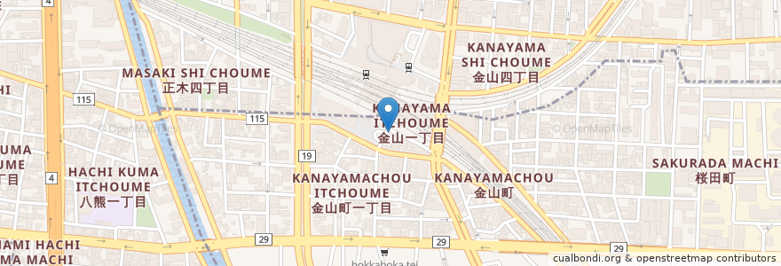 Mapa de ubicacion de いちにいさん en Japón, Prefectura De Aichi, Nagoya.