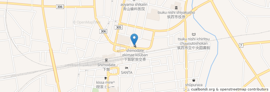 Mapa de ubicacion de 下館駅前交番 en Japão, 茨城県, 筑西市.