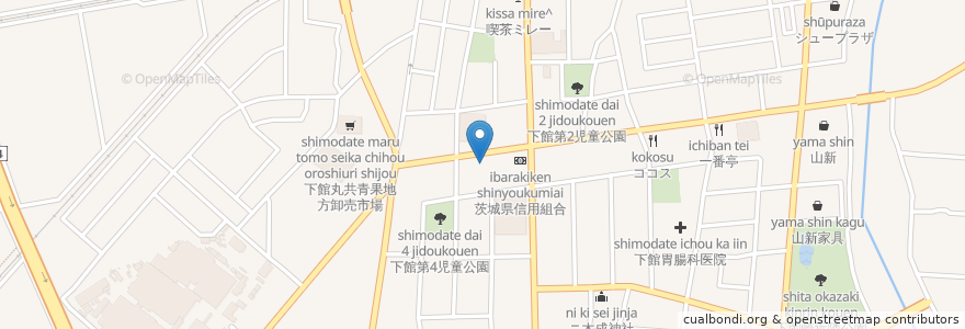 Mapa de ubicacion de 焼肉松坂牛蔵 en 日本, 茨城県, 筑西市.