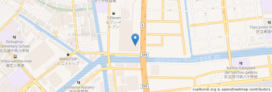 Mapa de ubicacion de マクドナルド en ژاپن, 東京都, 江東区.