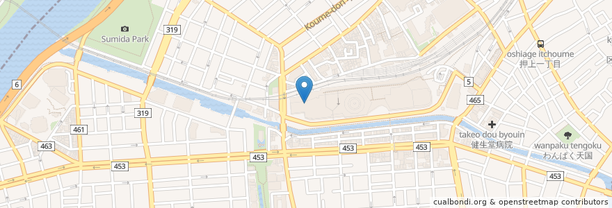 Mapa de ubicacion de マクドナルド en Japonya, 東京都, 墨田区.