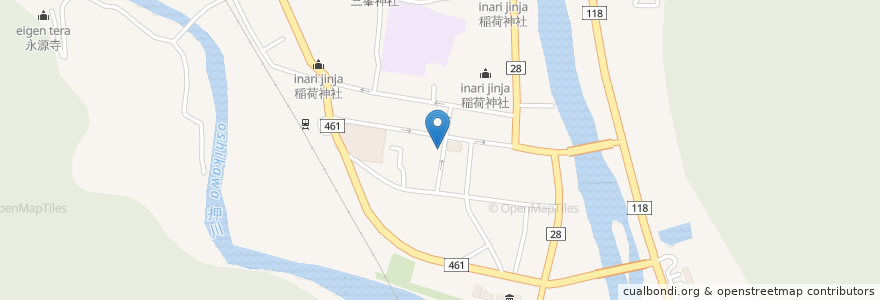 Mapa de ubicacion de 鹿島神社 en Jepun, 茨城県, 久慈郡, 大子町.