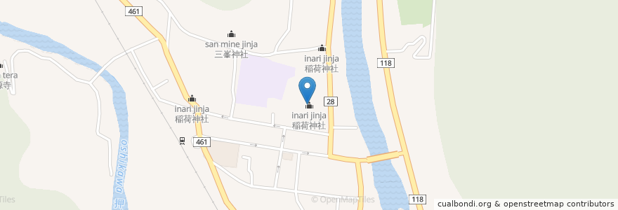 Mapa de ubicacion de 八雲神社 en Japan, 茨城県, 久慈郡, 大子町.